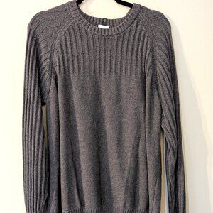 Men’s Columbia Sportswear Ribbed Knit Charcoal Gray Sweater – Size Large